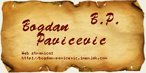 Bogdan Pavičević vizit kartica